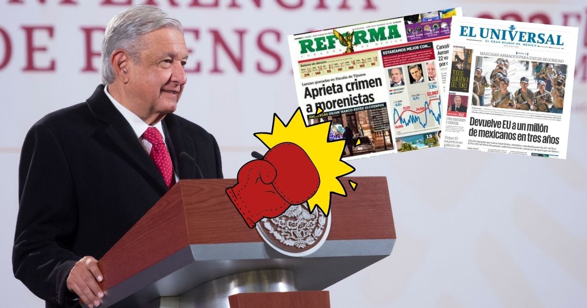 AMLO exhibe golpeteo político del Reforma y El Universal contra la 4T