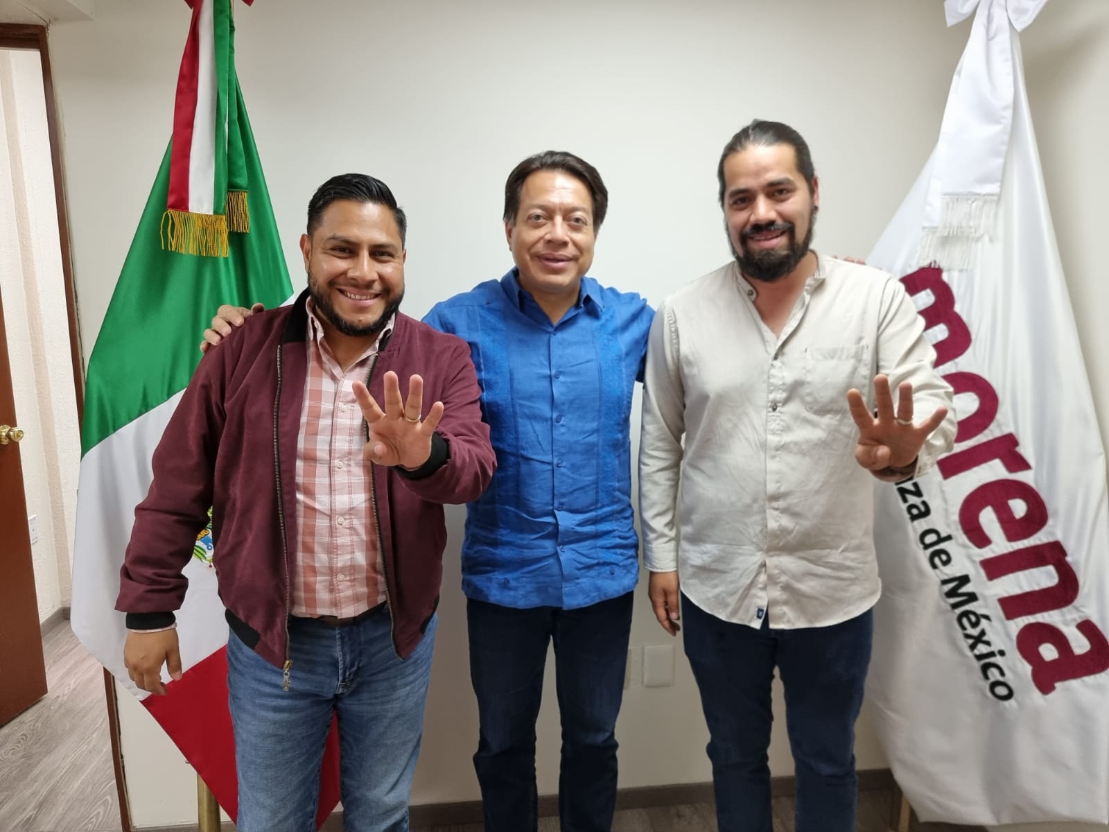 Se reúne Diego del Bosque con Mario Delgado y Tanech Sánchez