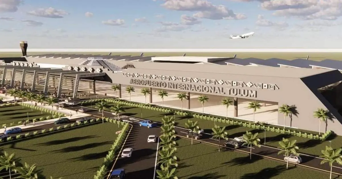 Así de increíble luce el aeropuerto de Tulum que construye AMLO
