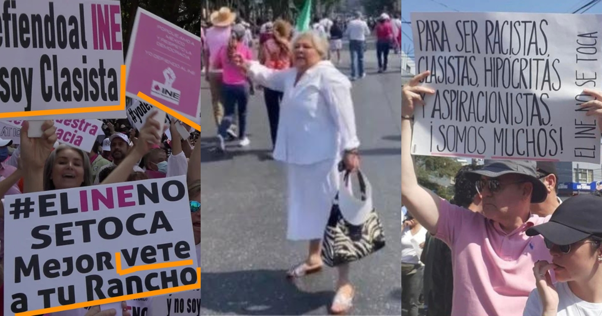 El verdadero rostro de la derecha: Racismo y clasismo, la marca de la marcha en defensa del INE