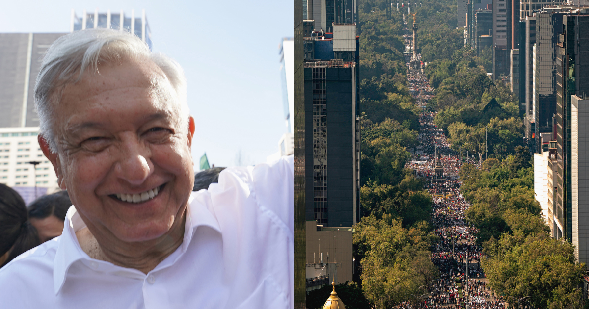 Un millón 200 mil personas asistieron a la marcha de AMLO