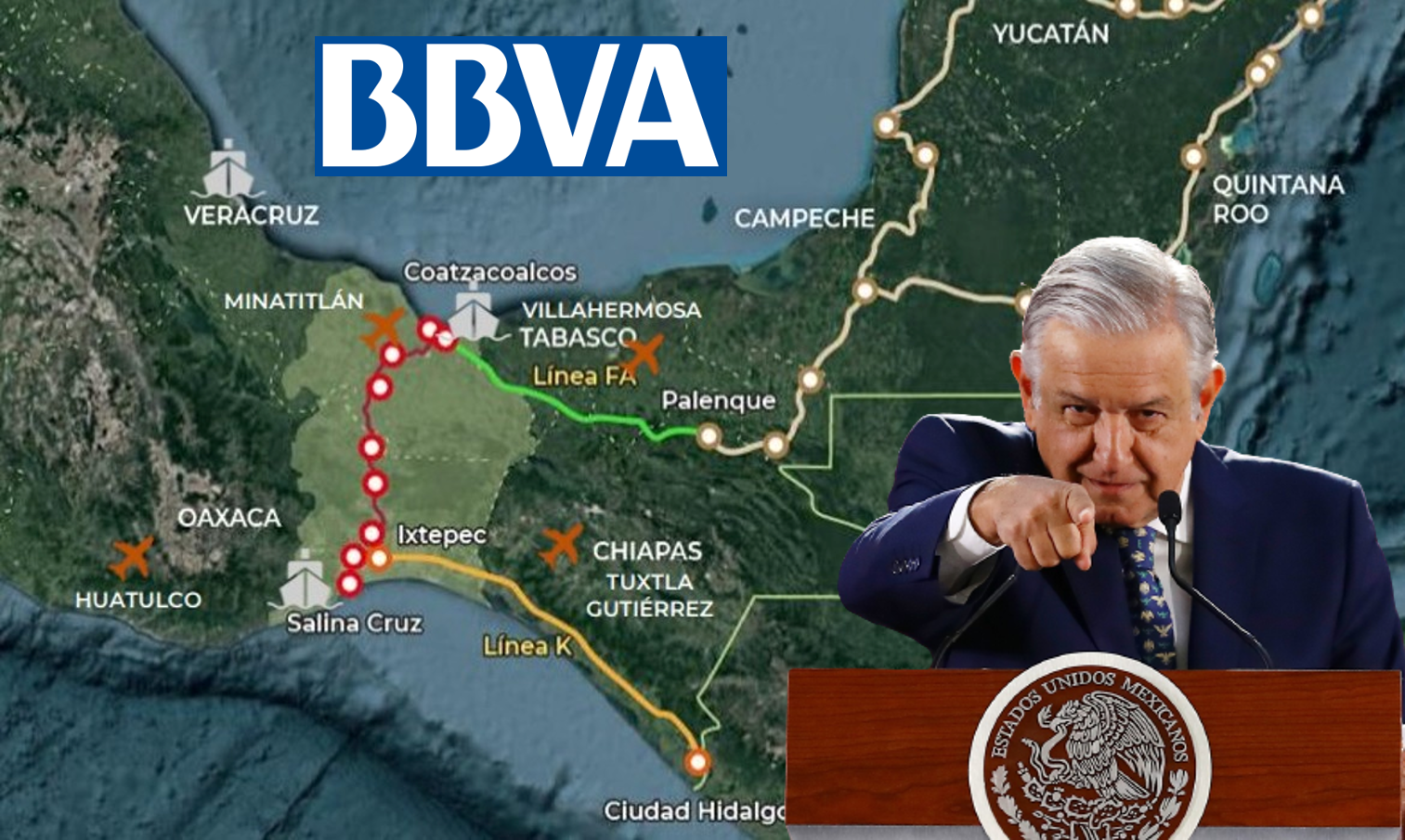 “Puede reducir la desigualdad de México”, BBVA aplaude Corredor Transístmico de AMLO