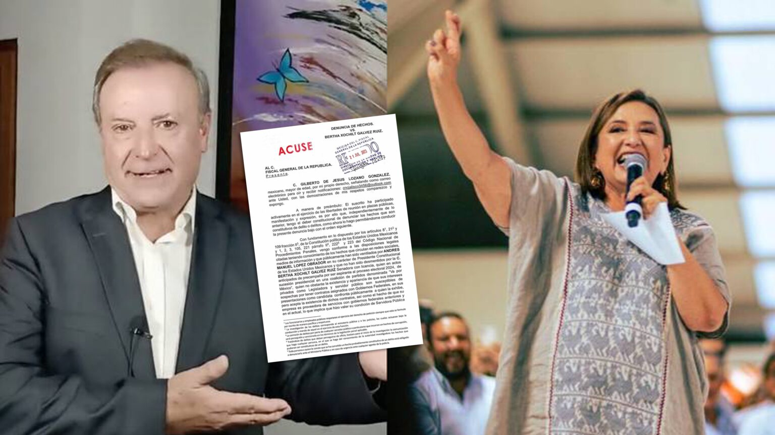 #ÚltimaHora Gilberto Lozano denuncia a Xóchitl Gálvez ante FGR por ¡daños al patrimonio de la nación!