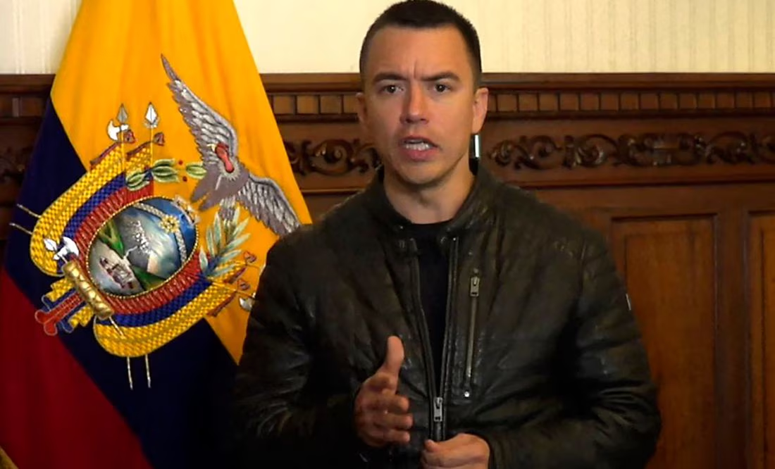 Presidente de Ecuador, Daniel Noboa, notifica salida temporal del país tras controversia internacional por invasión a embajada mexicana en Ecuador