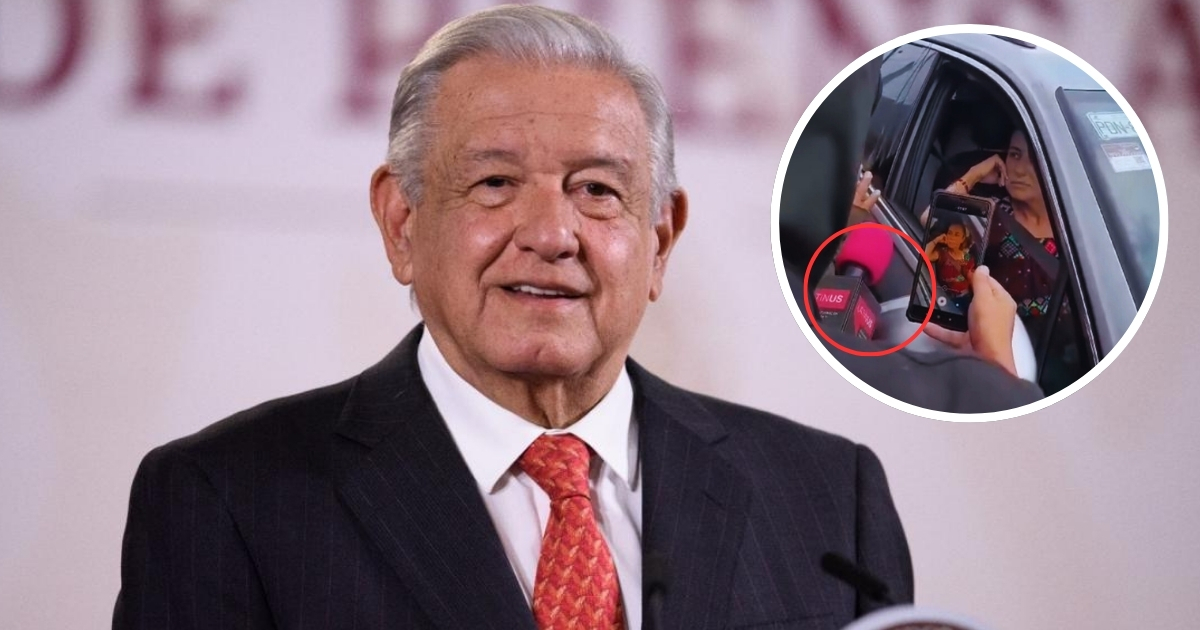 Montaje de Latinus, los encapuchados en Chiapas que increparon a Claudia Sheinbaum