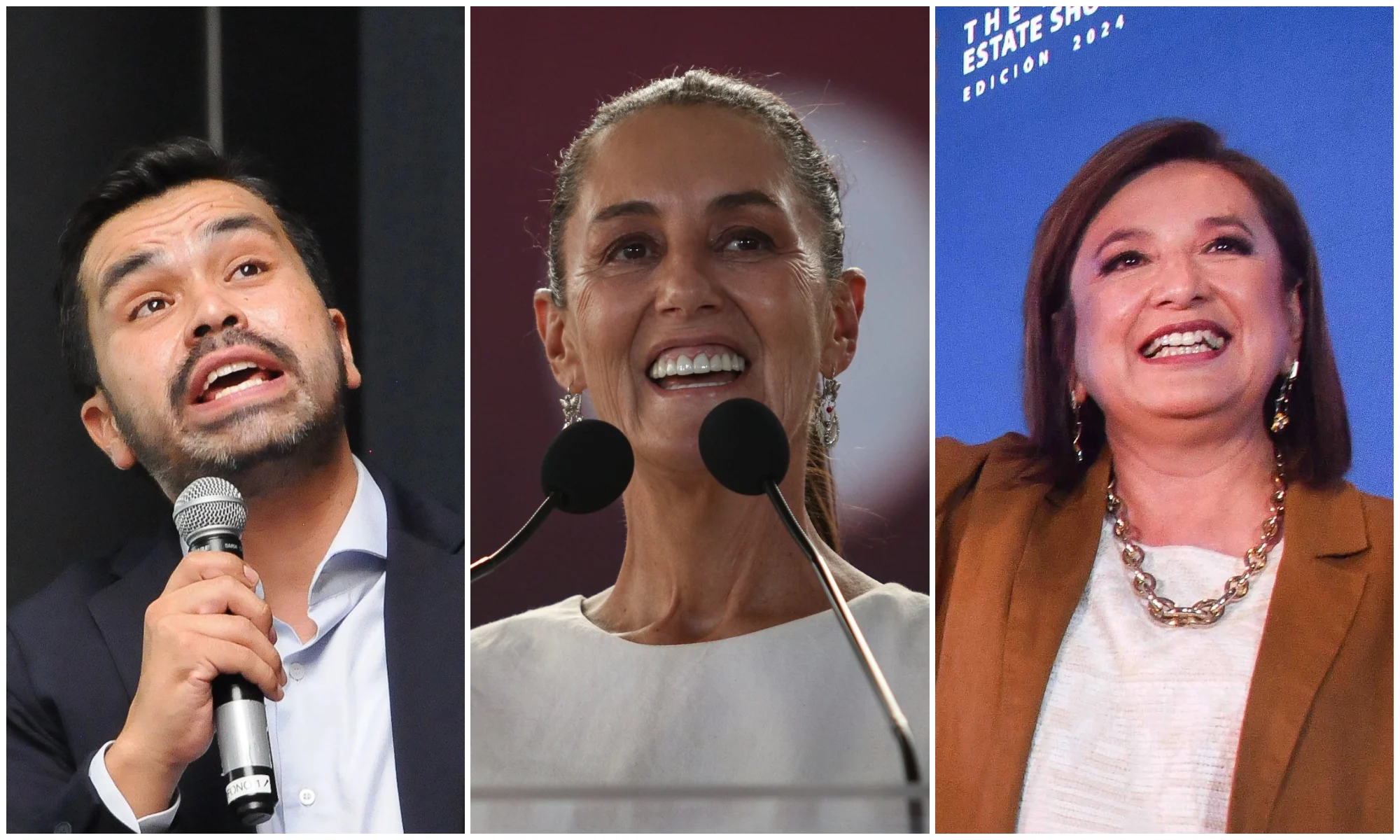 Así llegan en las encuestas Sheinbaum, Xóchitl y Máynez al tercer debate presidencial