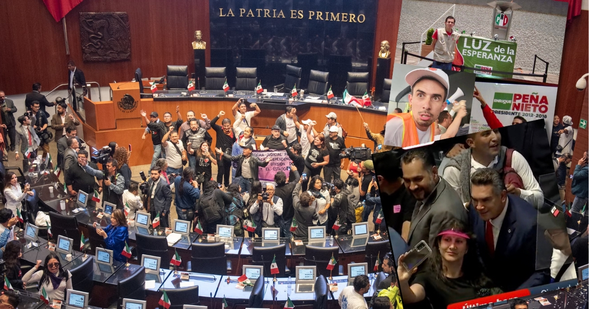 Disfrazados de trabajadores del Poder Judicial, empleados del PRIAN toman el Senado