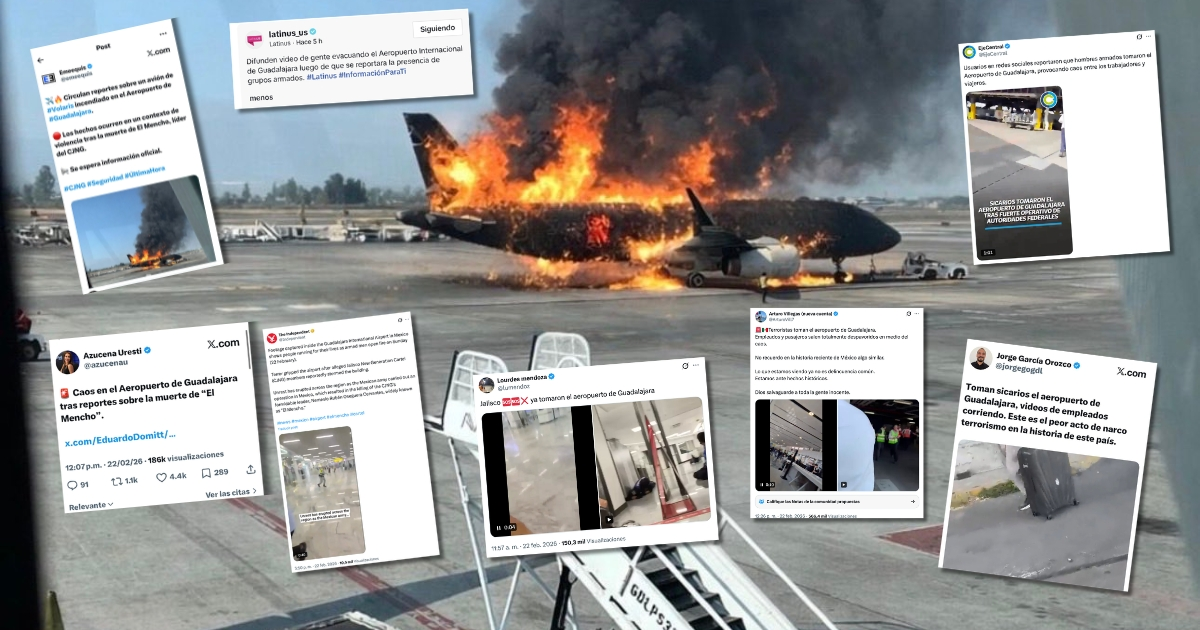 La mentira del caos: así se fabricó la falsa “toma” del Aeropuerto de Guadalajara para sembrar pánico